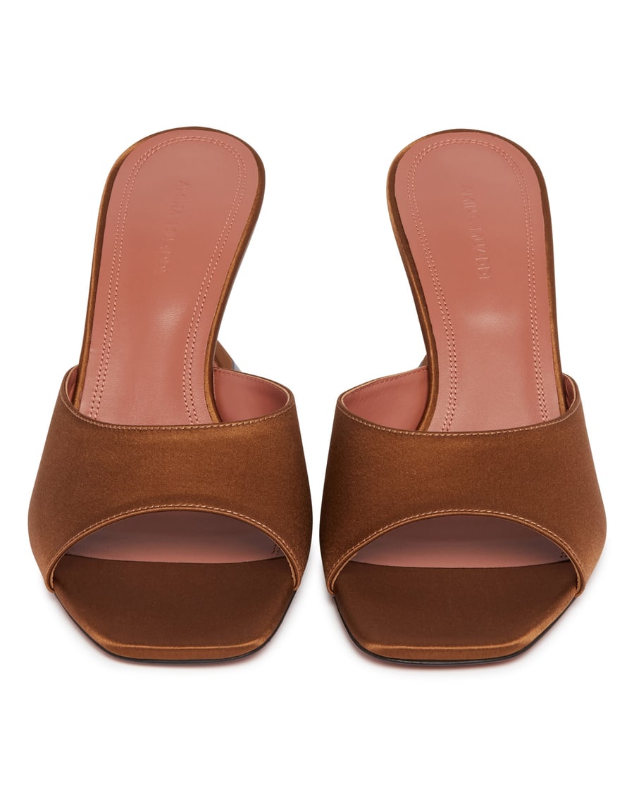 Amina Muaddi Mules Lupita In Raso Beige, view 4