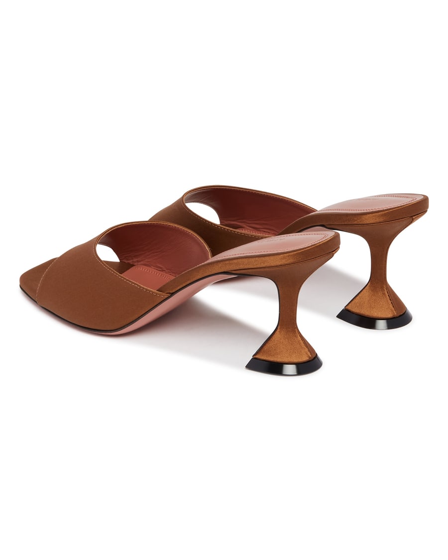 Amina Muaddi Mules Lupita In Raso Beige, view 5