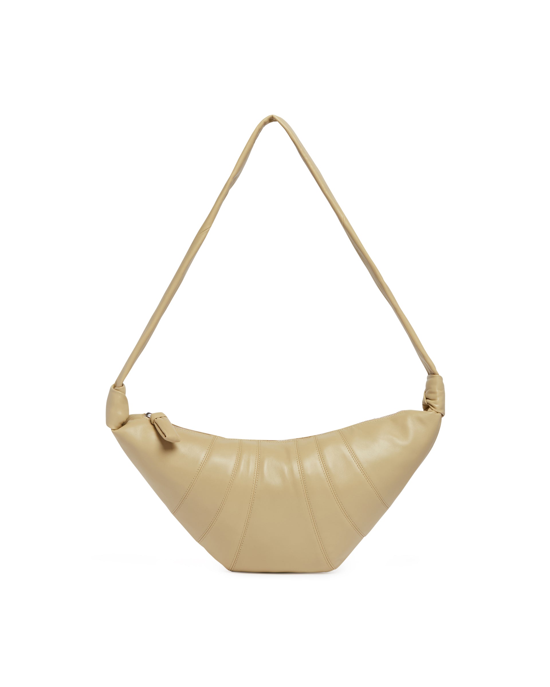 Lemaire Borsa Croissant Media In Pelle Beige, view 2