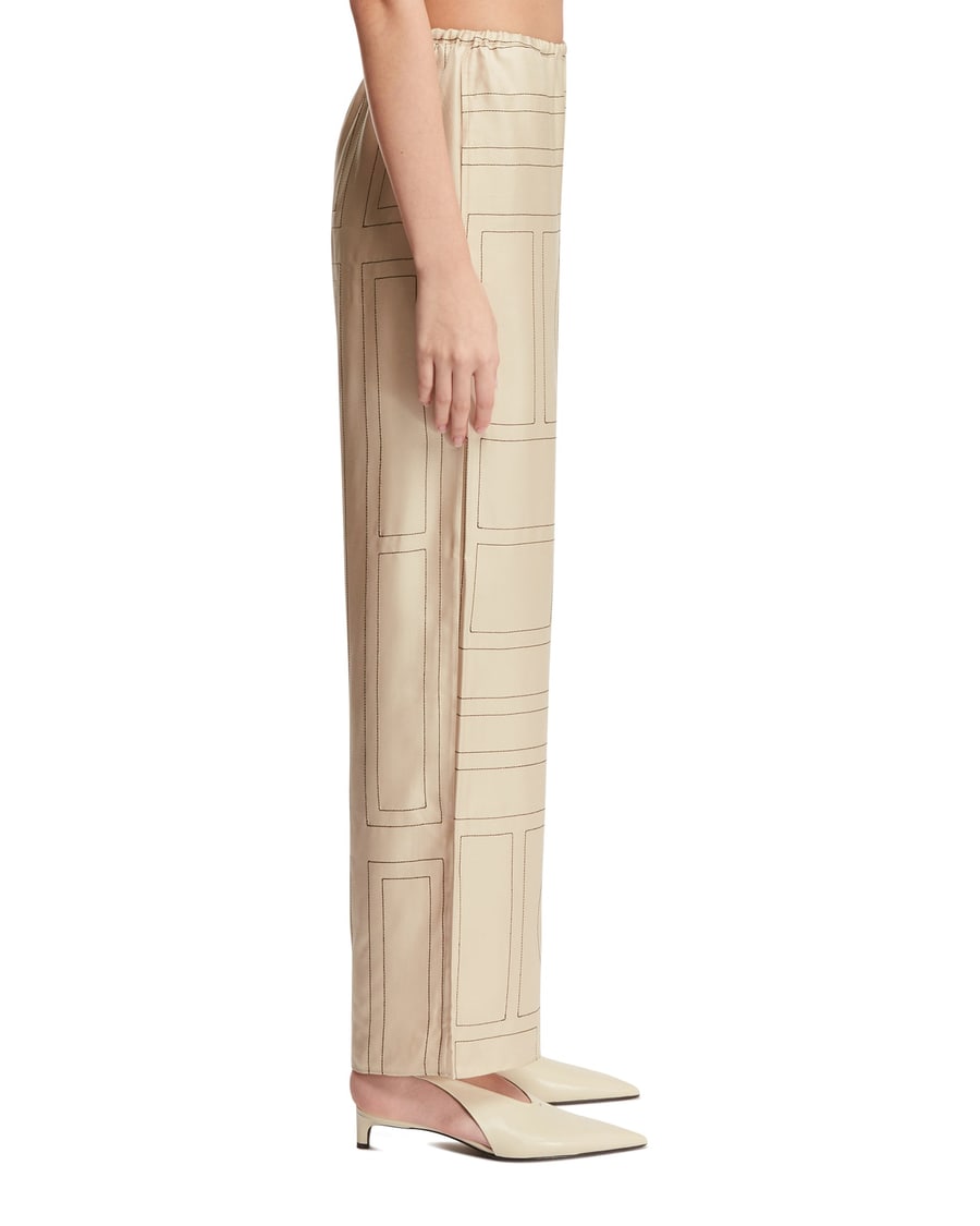 Toteme Pantaloni Monogram Beige, view 4