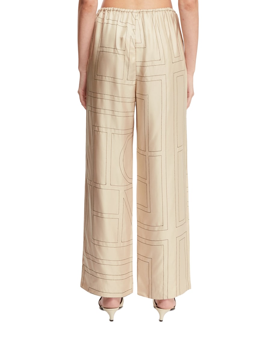 Toteme Pantaloni Monogram Beige, view 5
