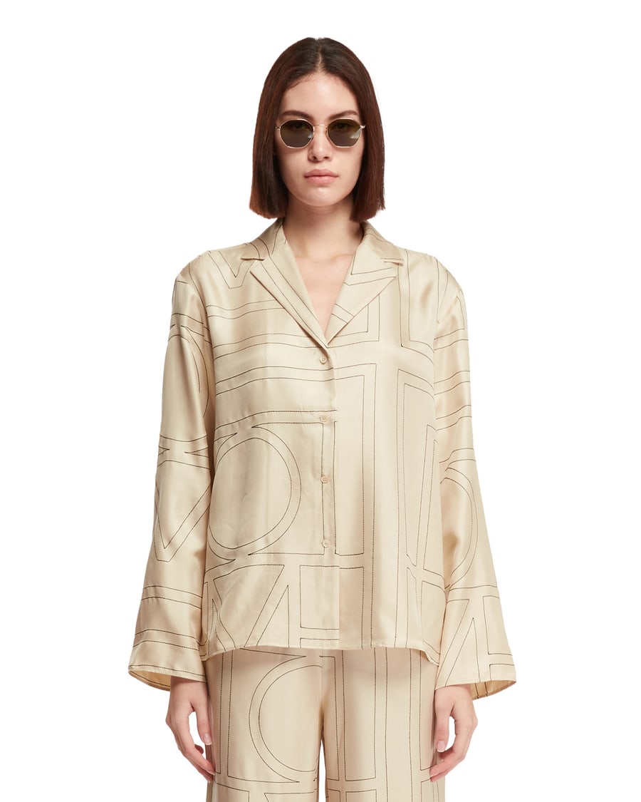 Toteme Camicia Monogramma Beige