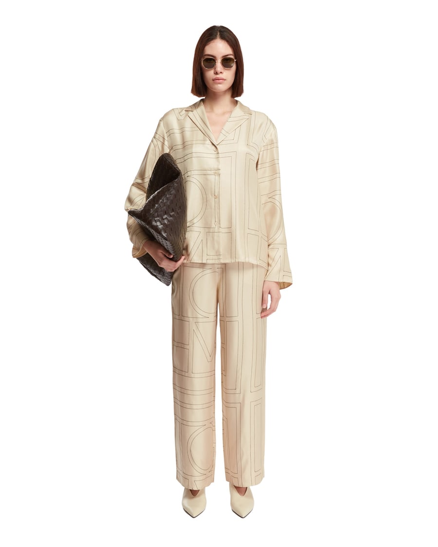 Toteme Camicia Monogramma Beige, view 3