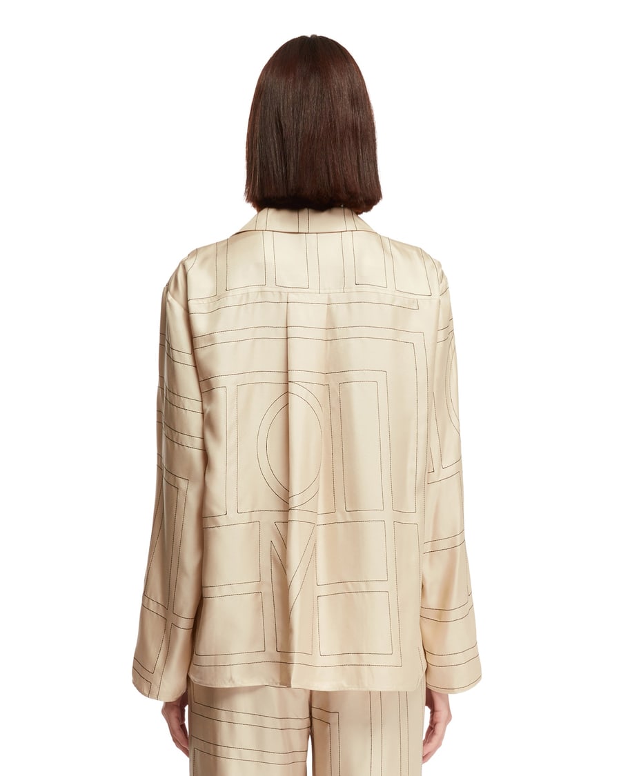 Toteme Camicia Monogramma Beige, view 5