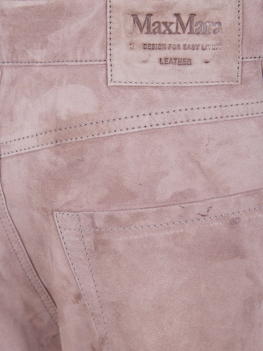 'S Max Mara 's Max Mara Pocketed Leather Straight Trousers, view 2