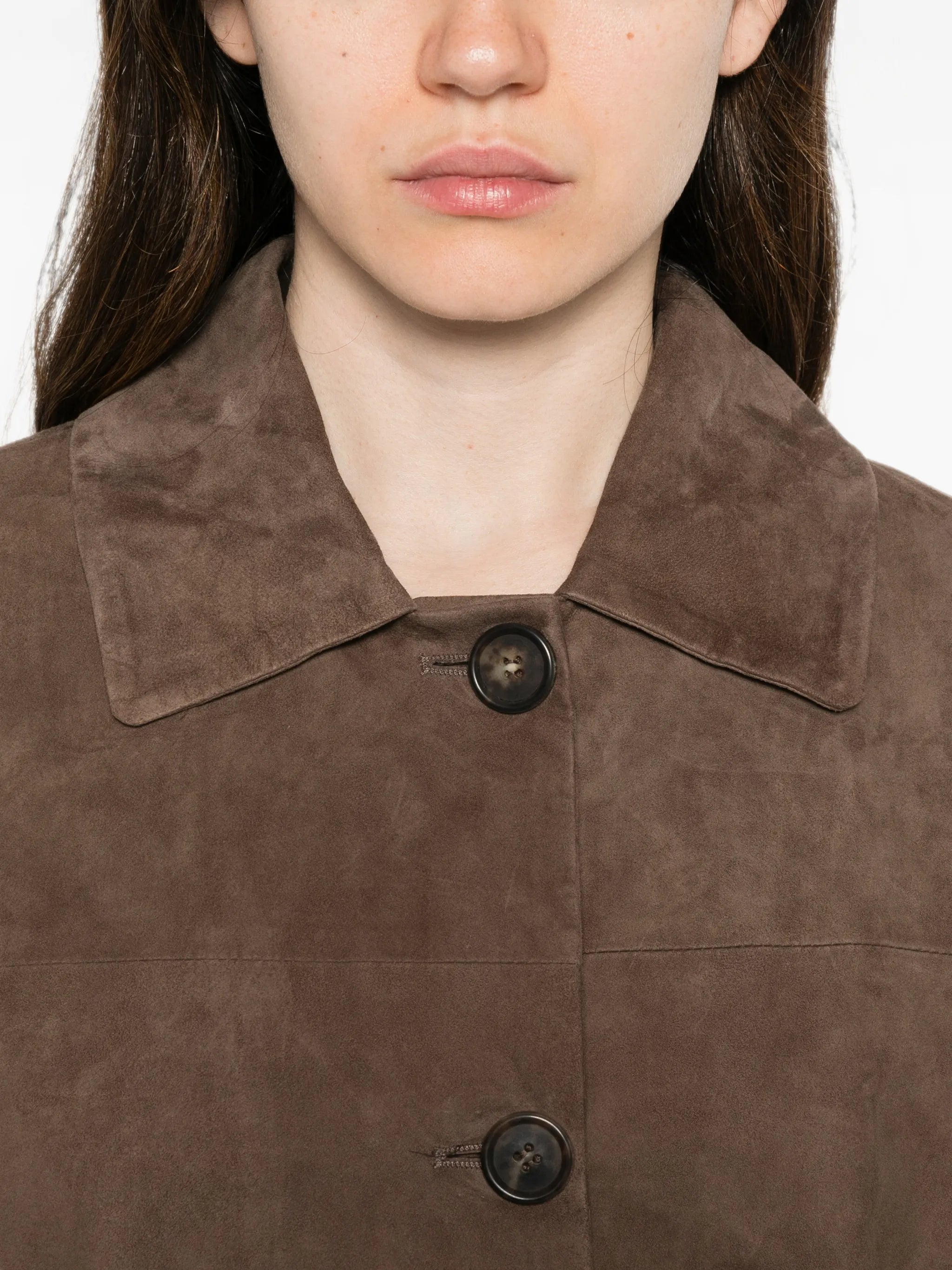 'S Max Mara 's Max Mara Smmastrale Button-fastening Leather Jacket, view 2