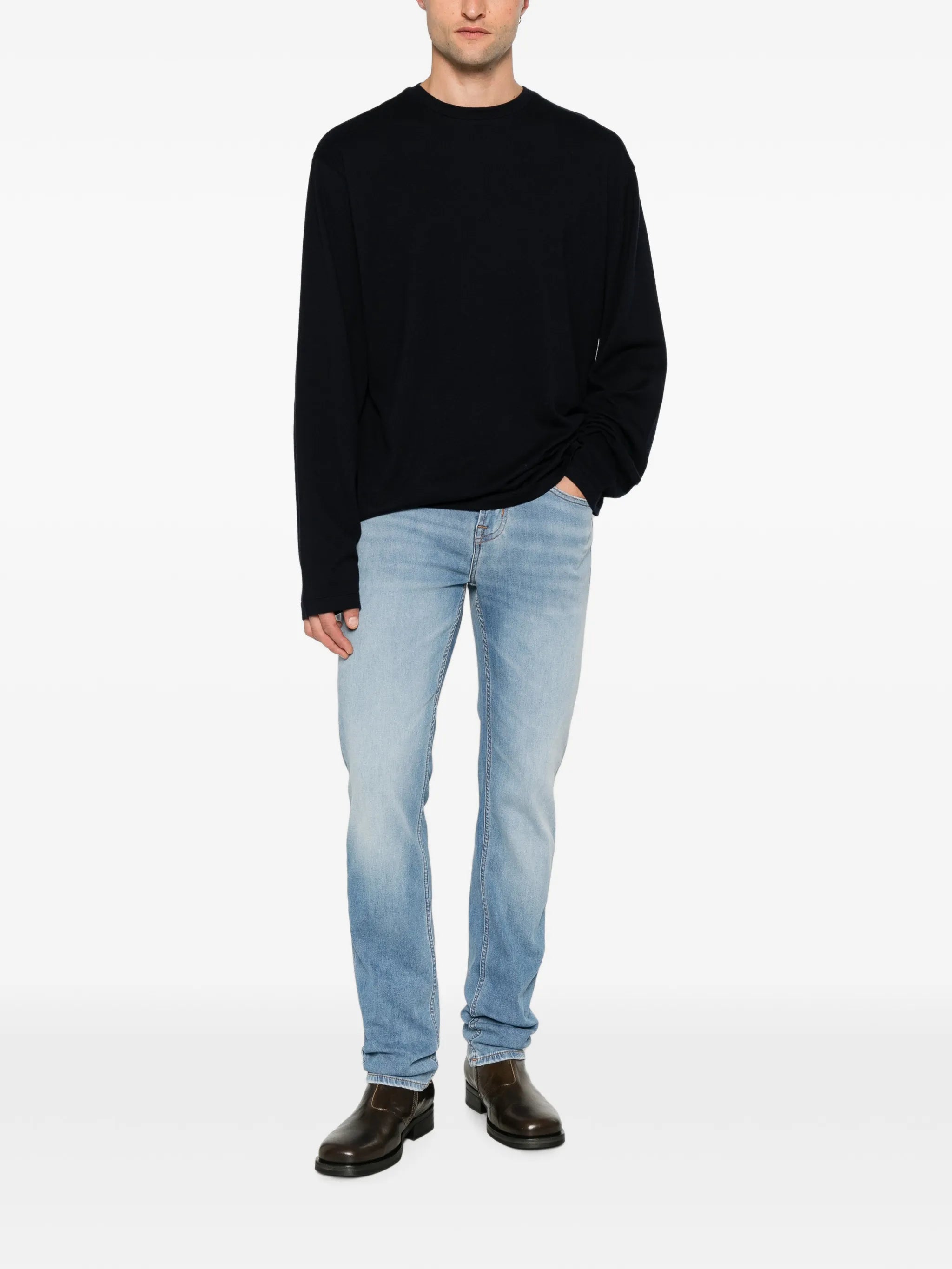 7 For All Mankind 7 For All Mankind Belt-loop Faded Jeans, view 2