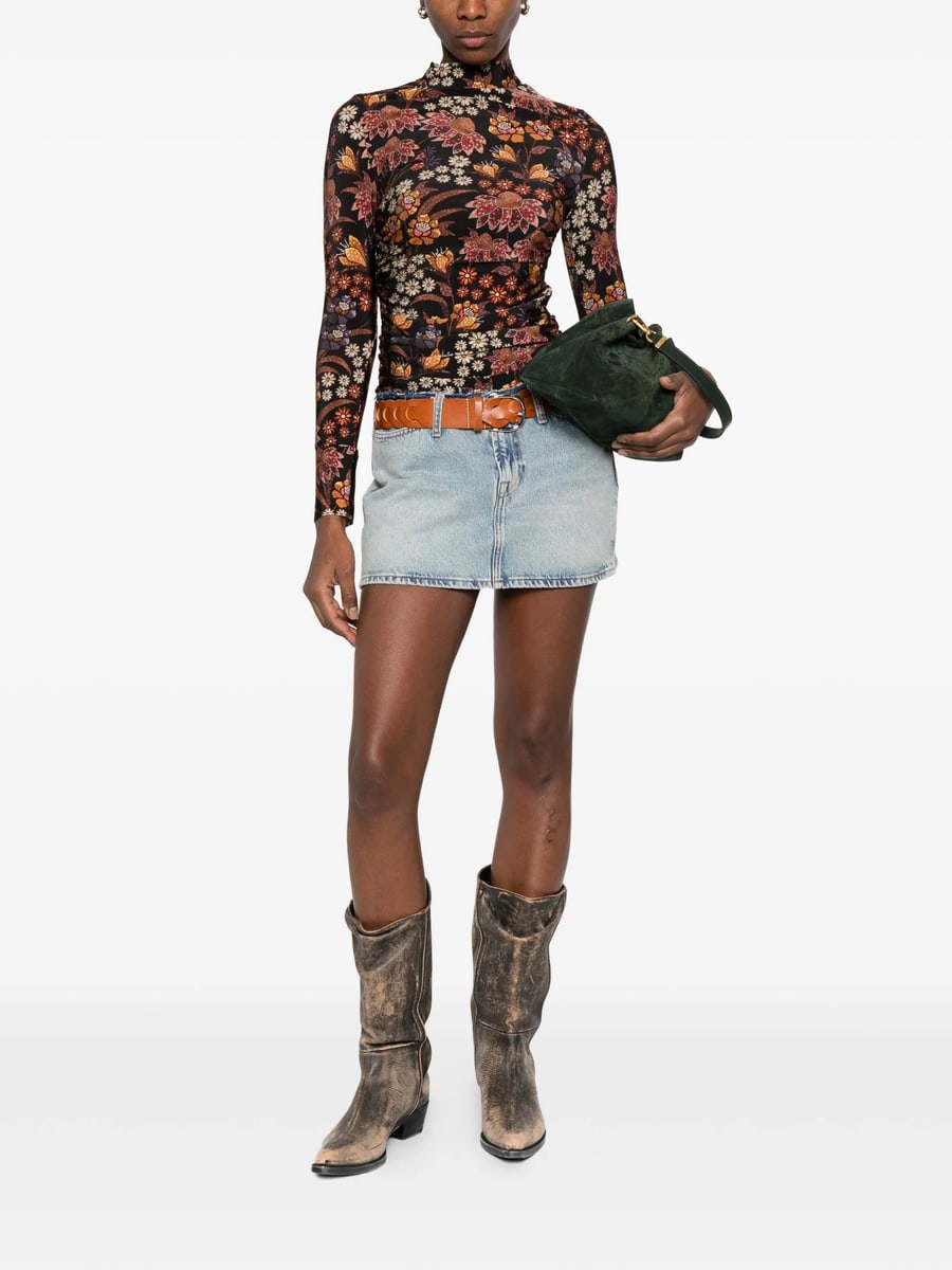 7 For All Mankind 7 For All Mankind Cherry Raw-hem Mini Skirt, view 5