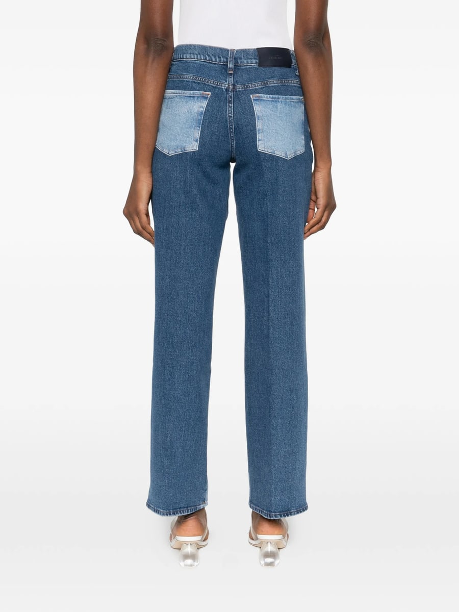 7 For All Mankind 7 For All Mankind Contrast-panels Straight-leg Jeans, view 2