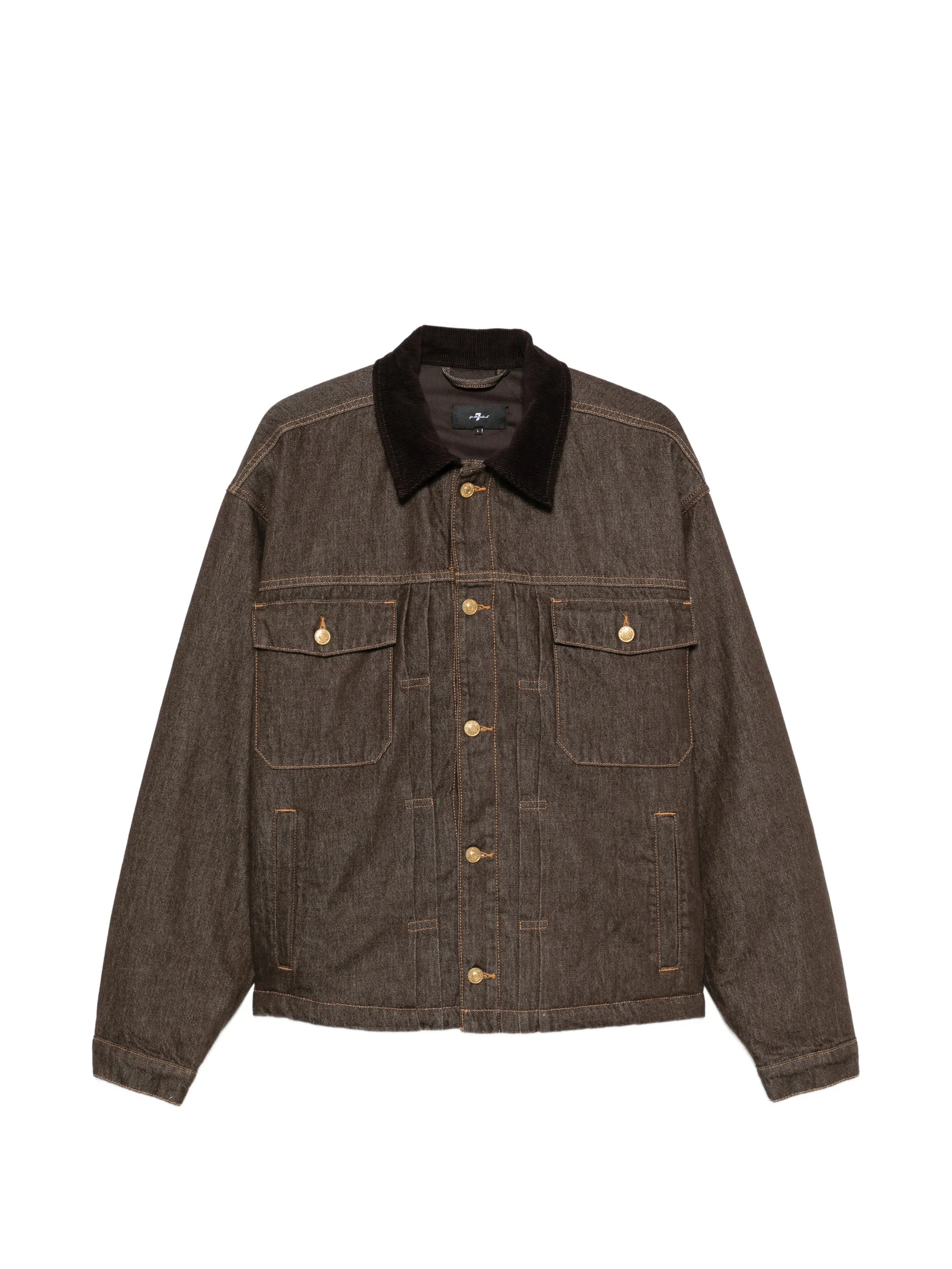 7 For All Mankind 7 For All Mankind Corduroy-collar Denim Jacket