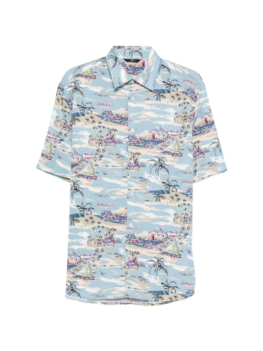 7 For All Mankind 7 For All Mankind Patterned Short Sleeve Shirt