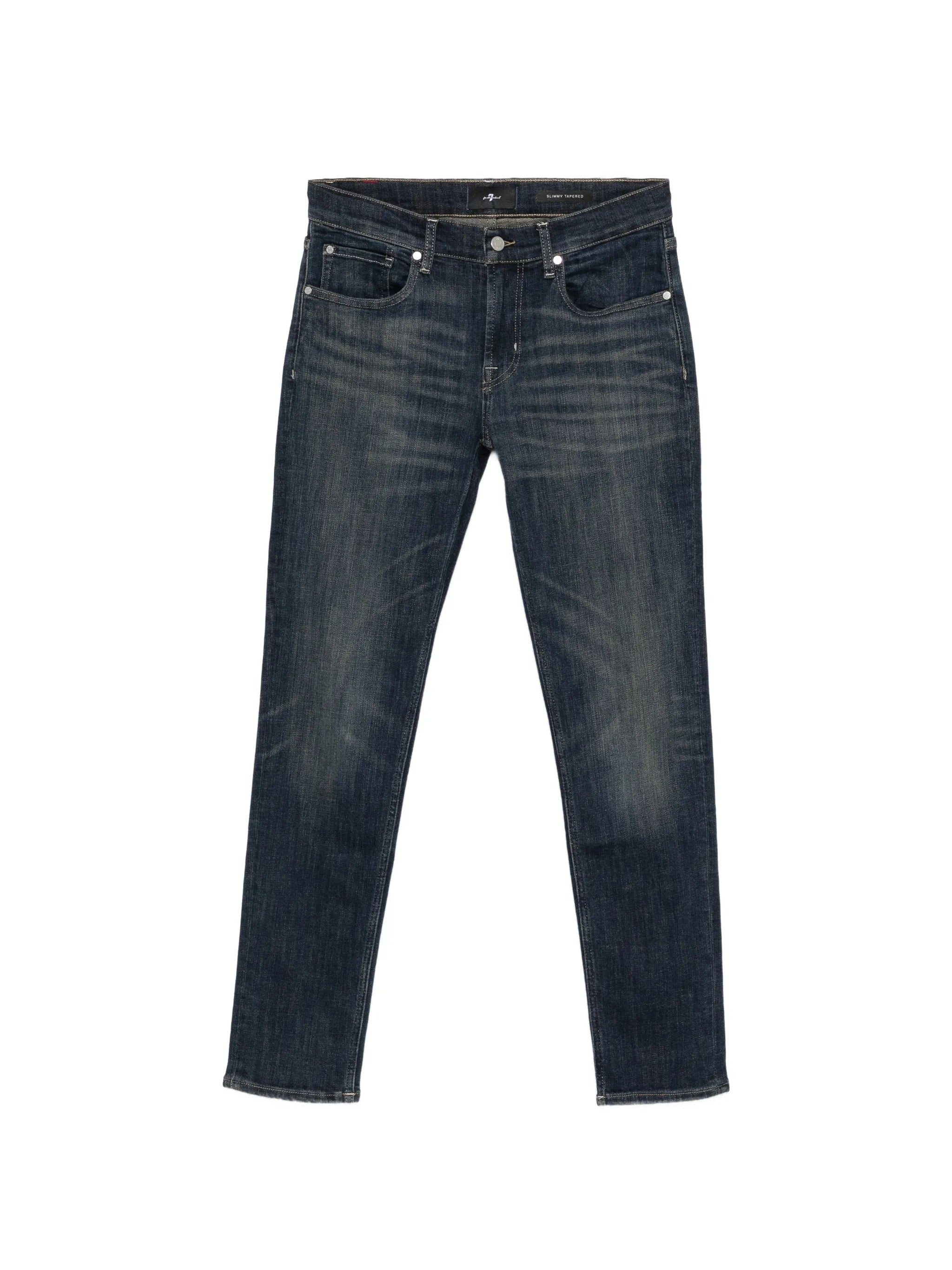 7 For All Mankind 7 For All Mankind Whiskered Faded-effect Jeans