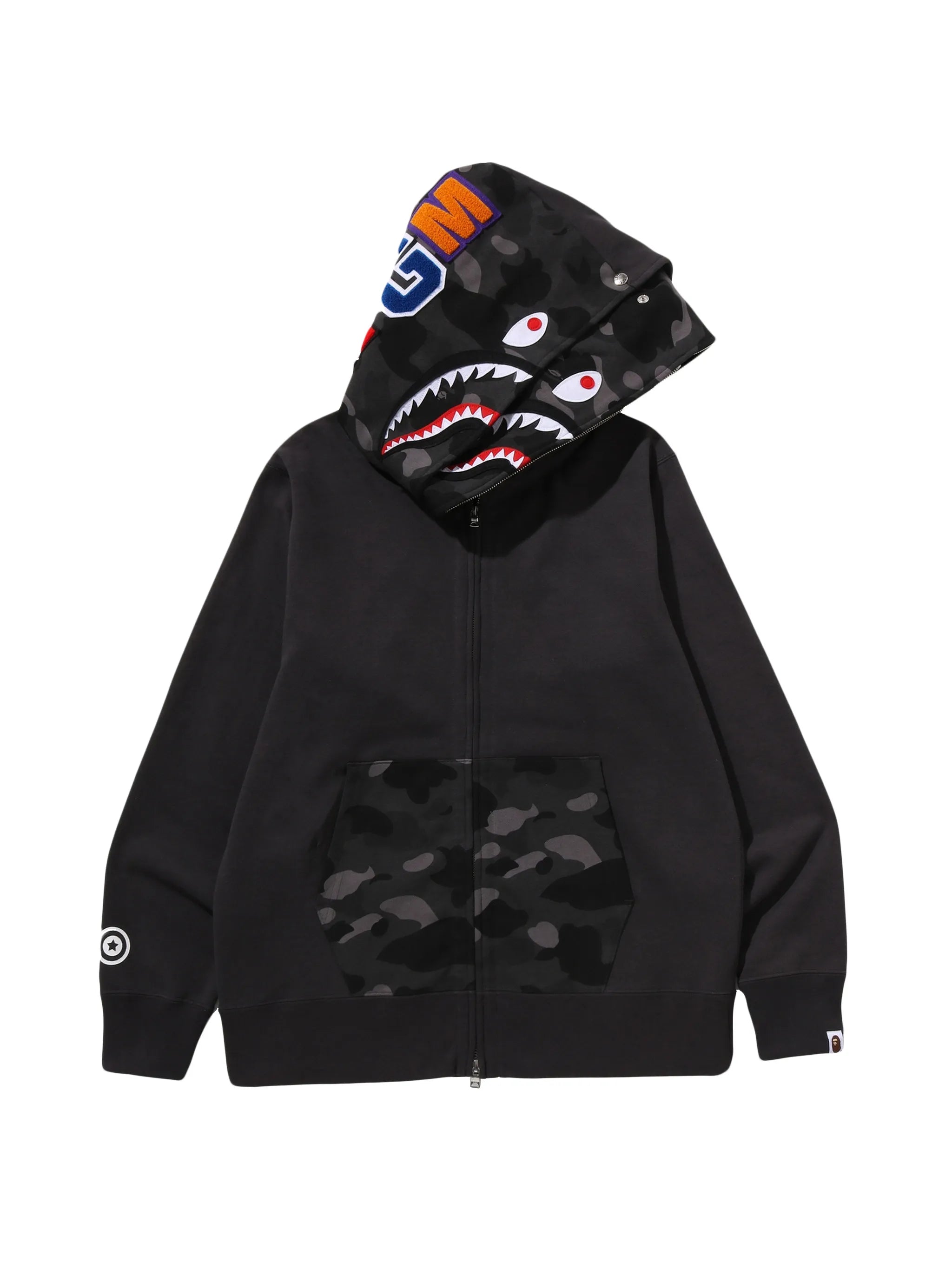 A Bathing Ape A Bathing Ape Color Camo Shark Full-zip Hoodie
