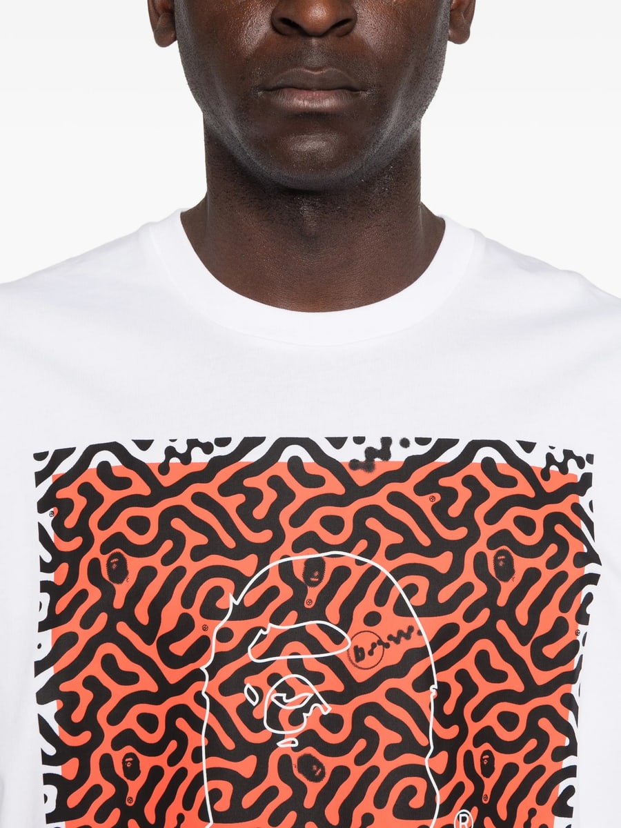 A Bathing Ape A Bathing Ape Graphic-print Drawstring T-shirt, view 4