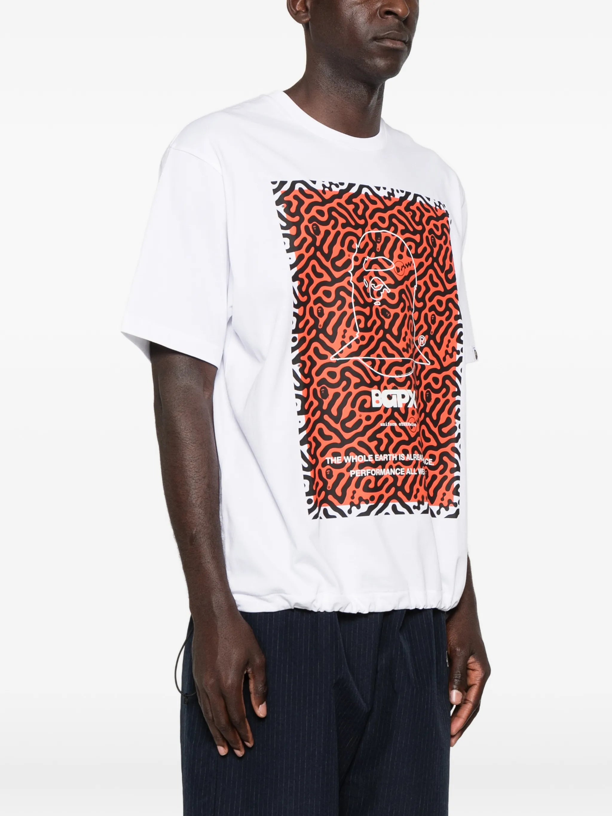 A Bathing Ape A Bathing Ape Graphic-print Drawstring T-shirt, view 2