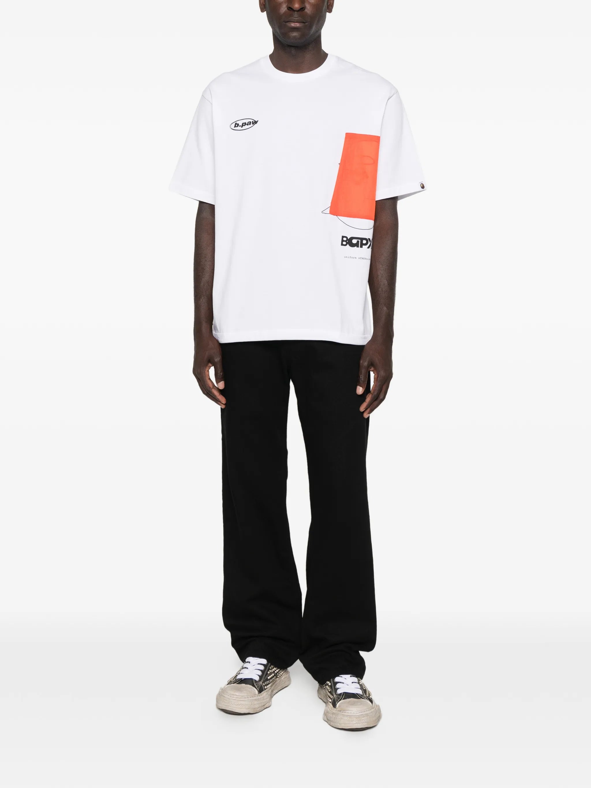 A Bathing Ape A Bathing Ape Logo-print Drawstring T-shirt, view 2