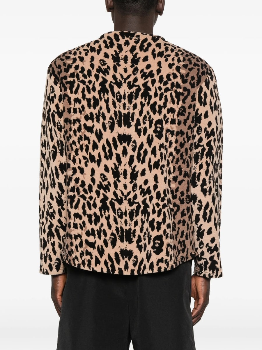 A Bathing Ape A Bathing Ape X Kazuki Kuraish Leopard-pattern V-neck Jacket, view 2