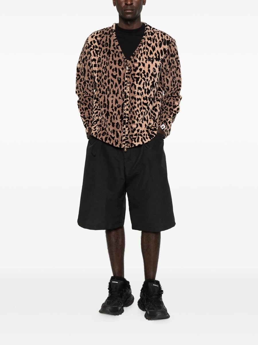 A Bathing Ape A Bathing Ape X Kazuki Kuraish Leopard-pattern V-neck Jacket, view 5