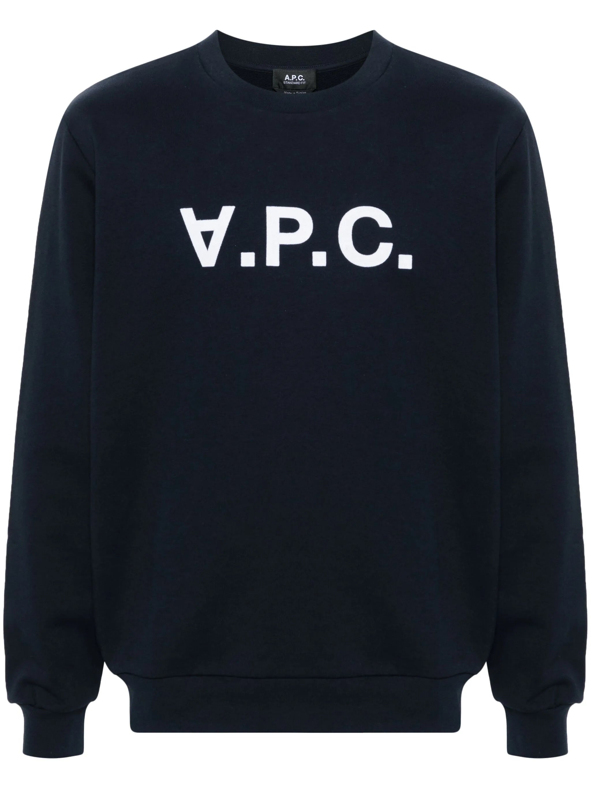 A.P.C. A.p.c. Flocked-logo Cotton Sweatshirt