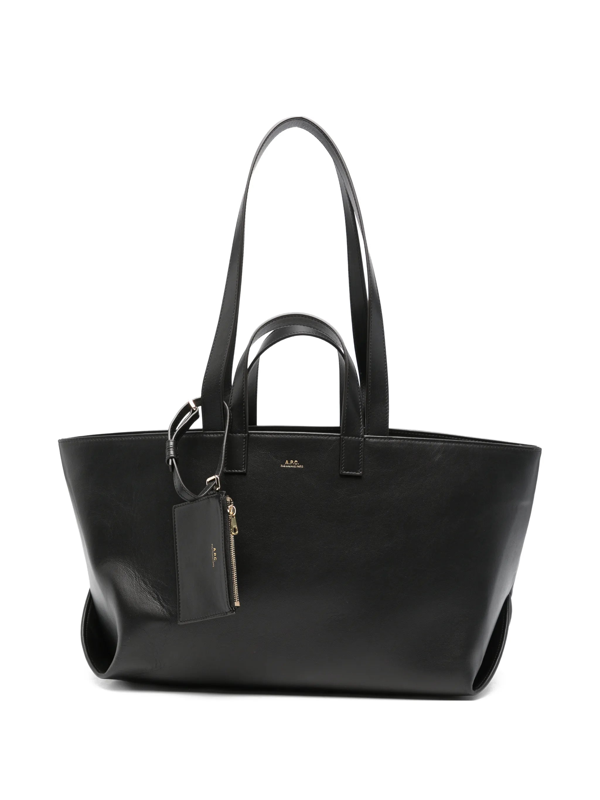 A.P.C. A.p.c. Le Drummer Logo-stamp Leather Tote Bag