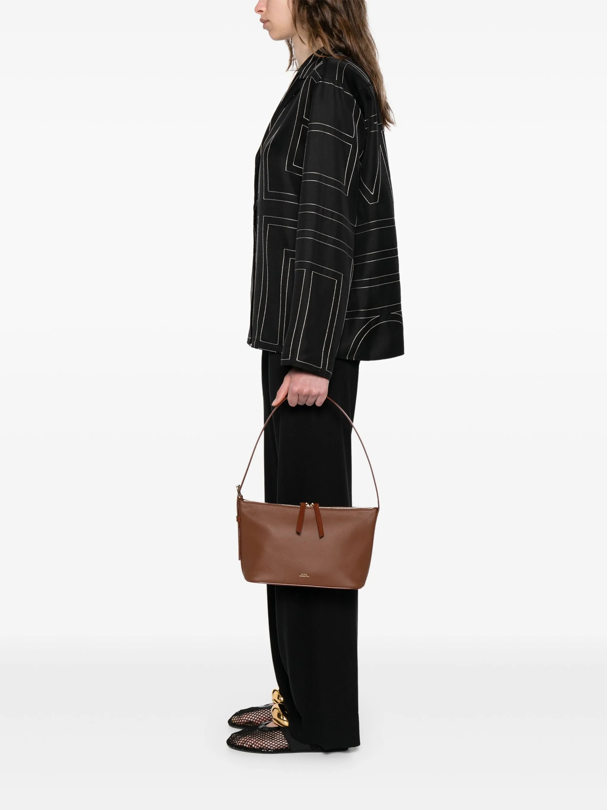 A.P.C. A.p.c. Leather Shoulder Bag, view 2