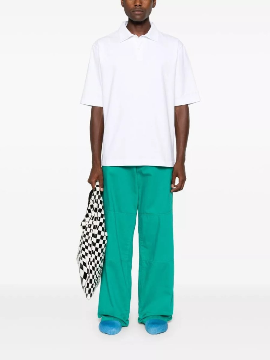 Marni Polo in cotone con logo, view 4