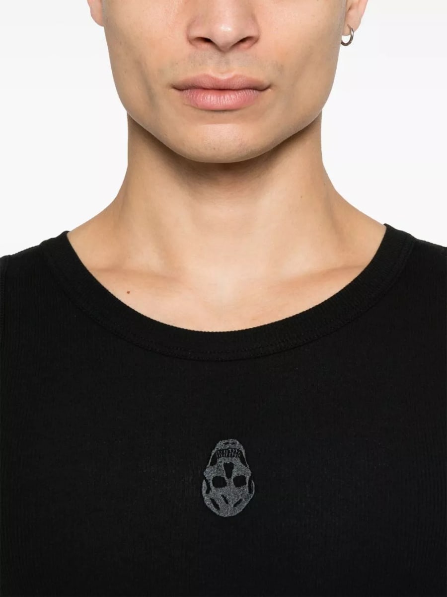 Alexander McQueen Top Skull in cotone, view 2