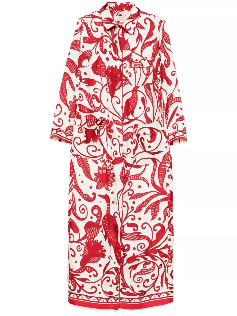 For restless sleepers Abito camicia lungo in seta stampata