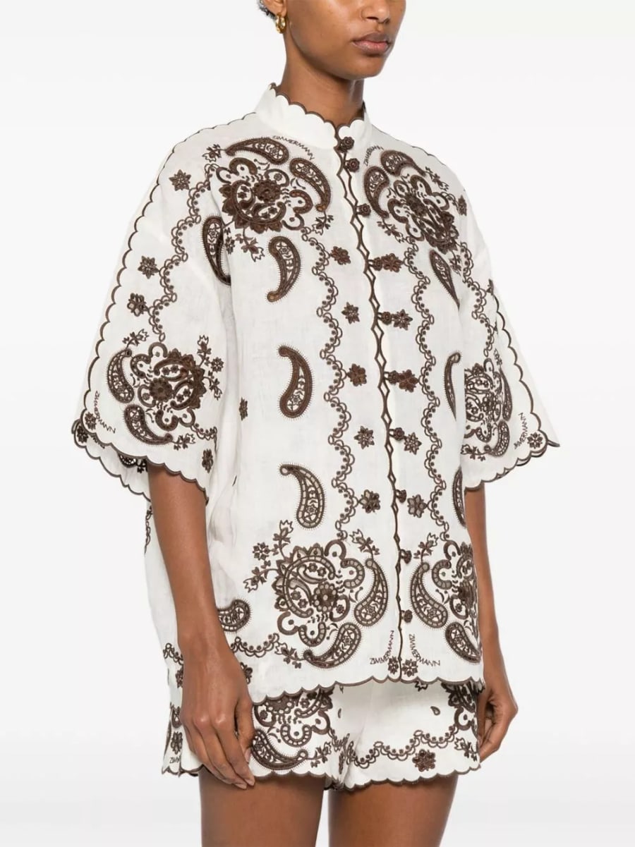 Zimmermann Camicia ricamata Ascension, view 4