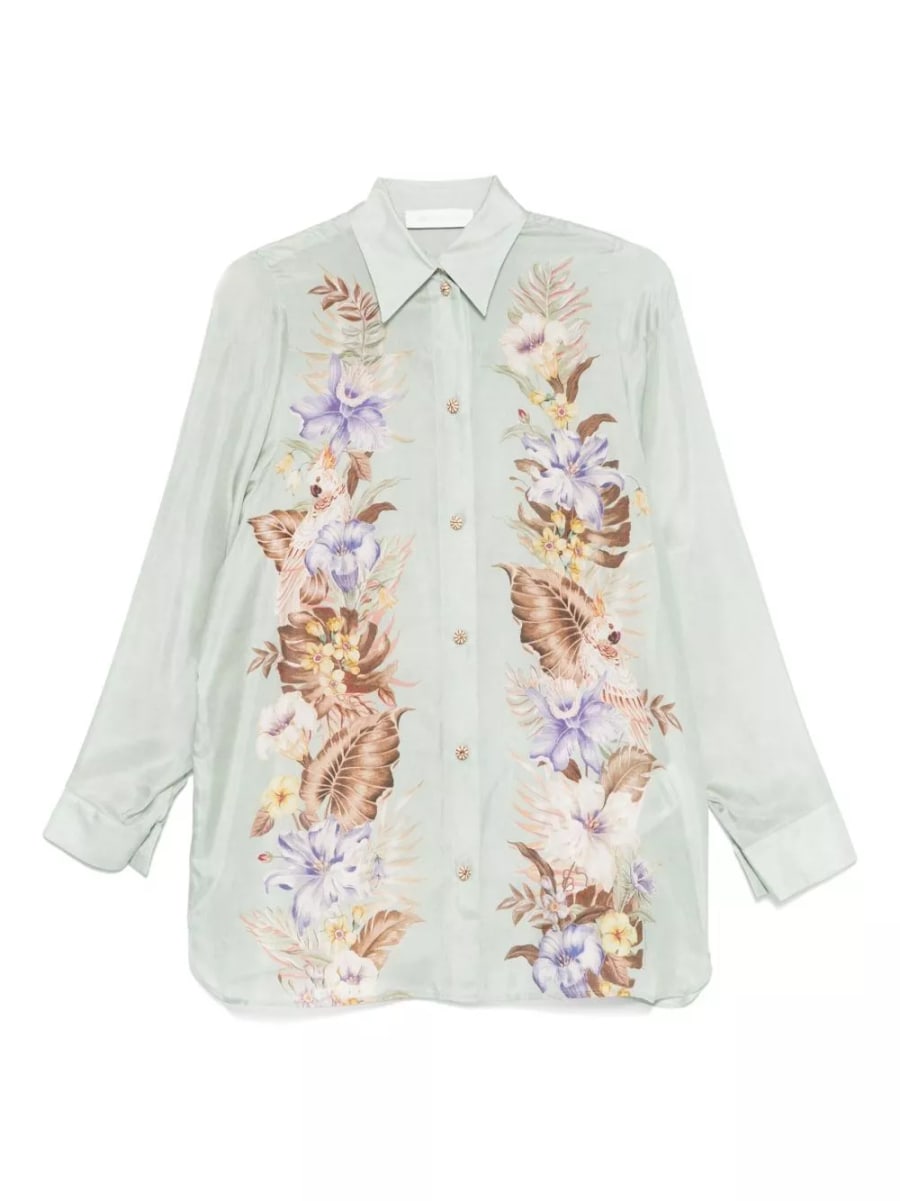 Zimmermann Camicia in seta stampata Coco