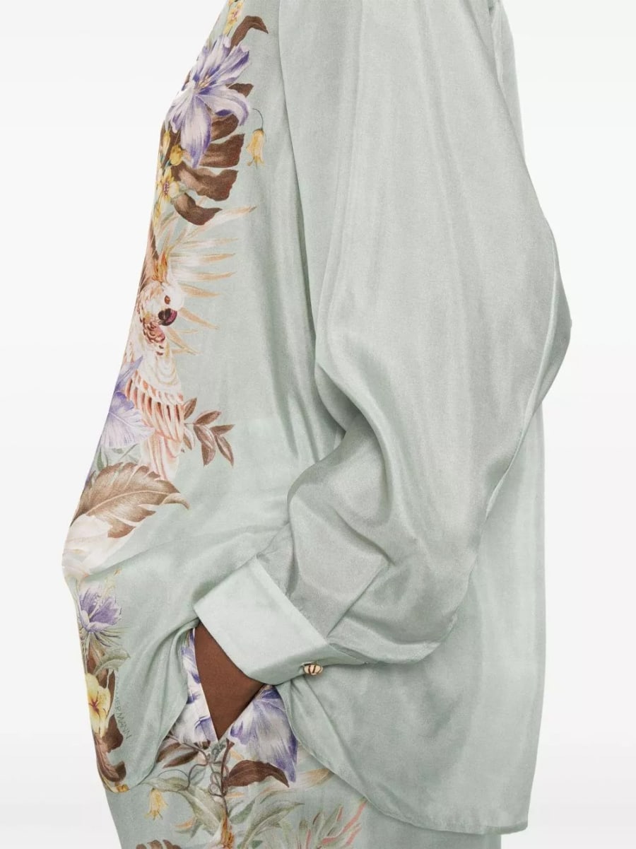 Zimmermann Camicia in seta stampata Coco, view 2