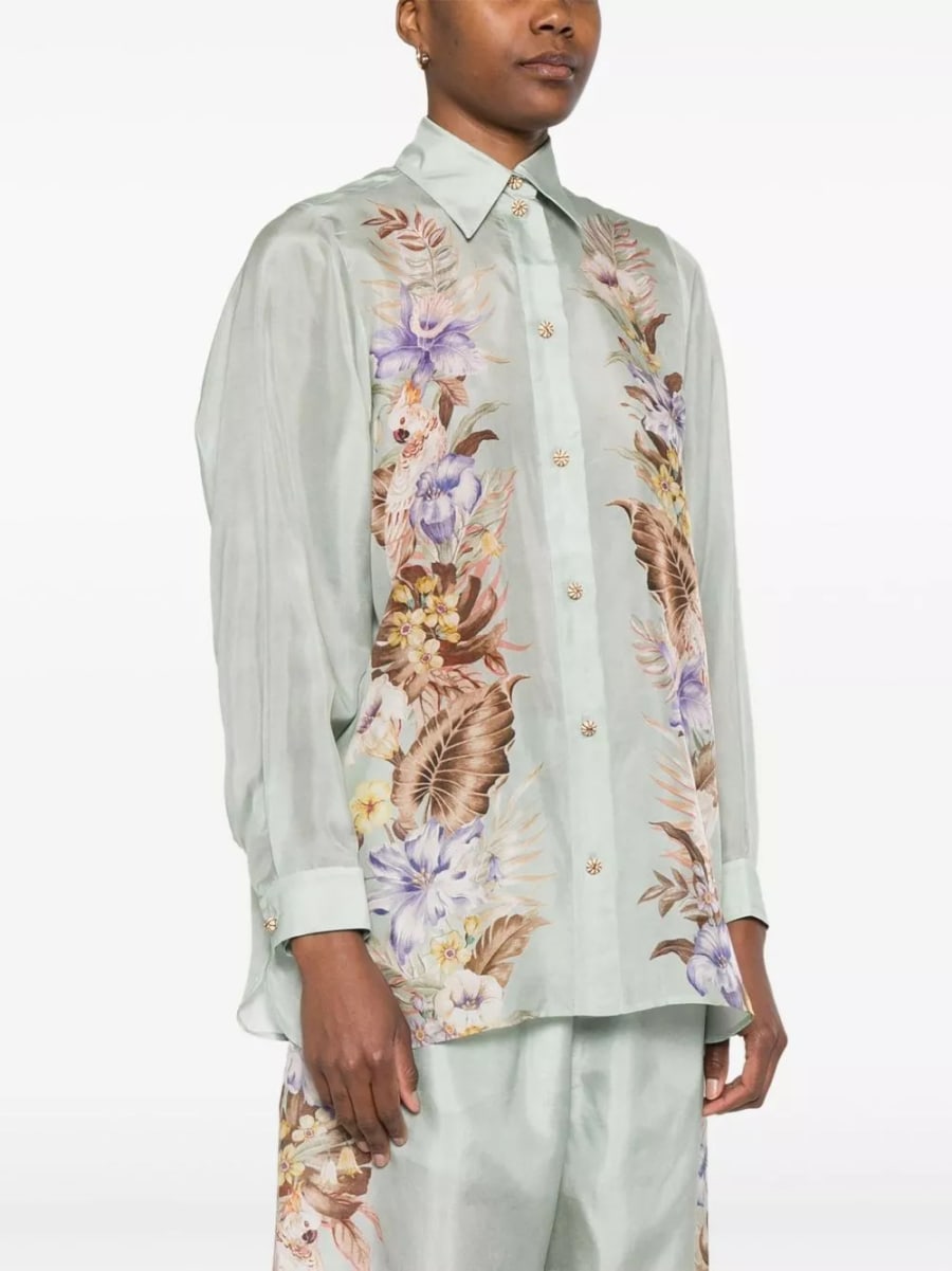 Zimmermann Camicia in seta stampata Coco, view 4
