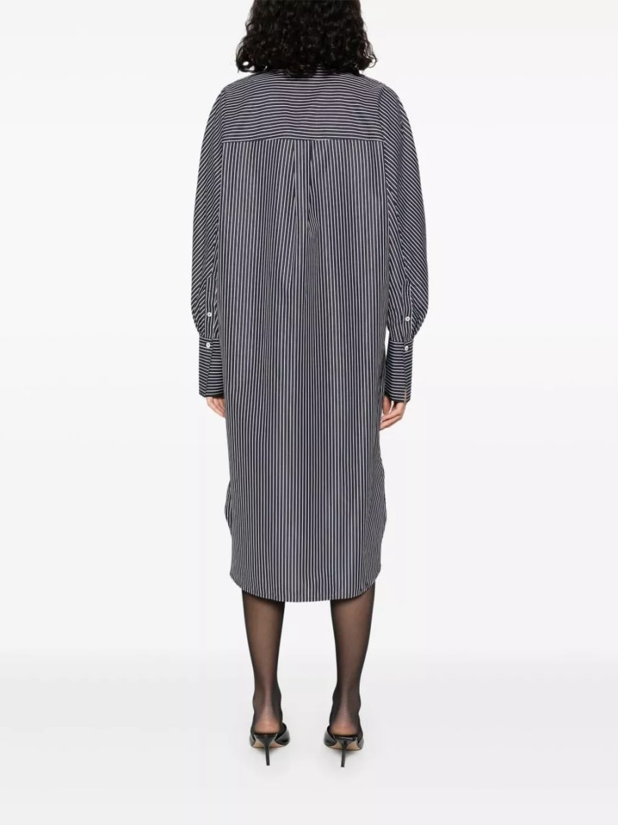 Toteme Abito camicia a righe in cotone, view 5