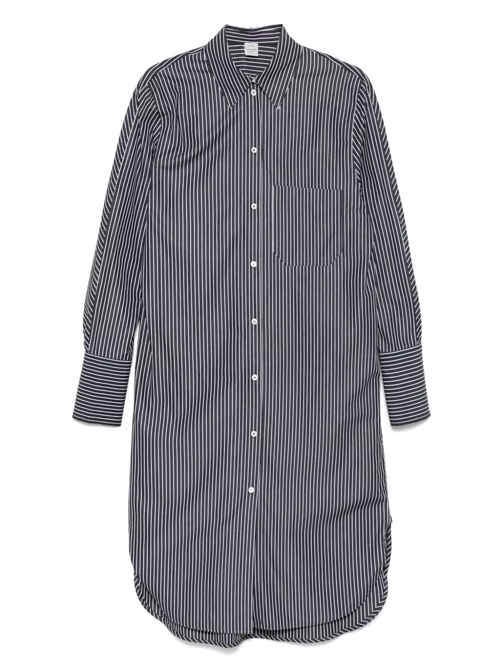 Toteme Abito camicia a righe in cotone