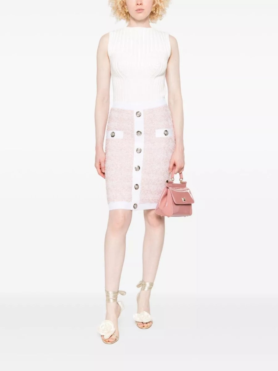 Balmain Gonna in tweed, view 3