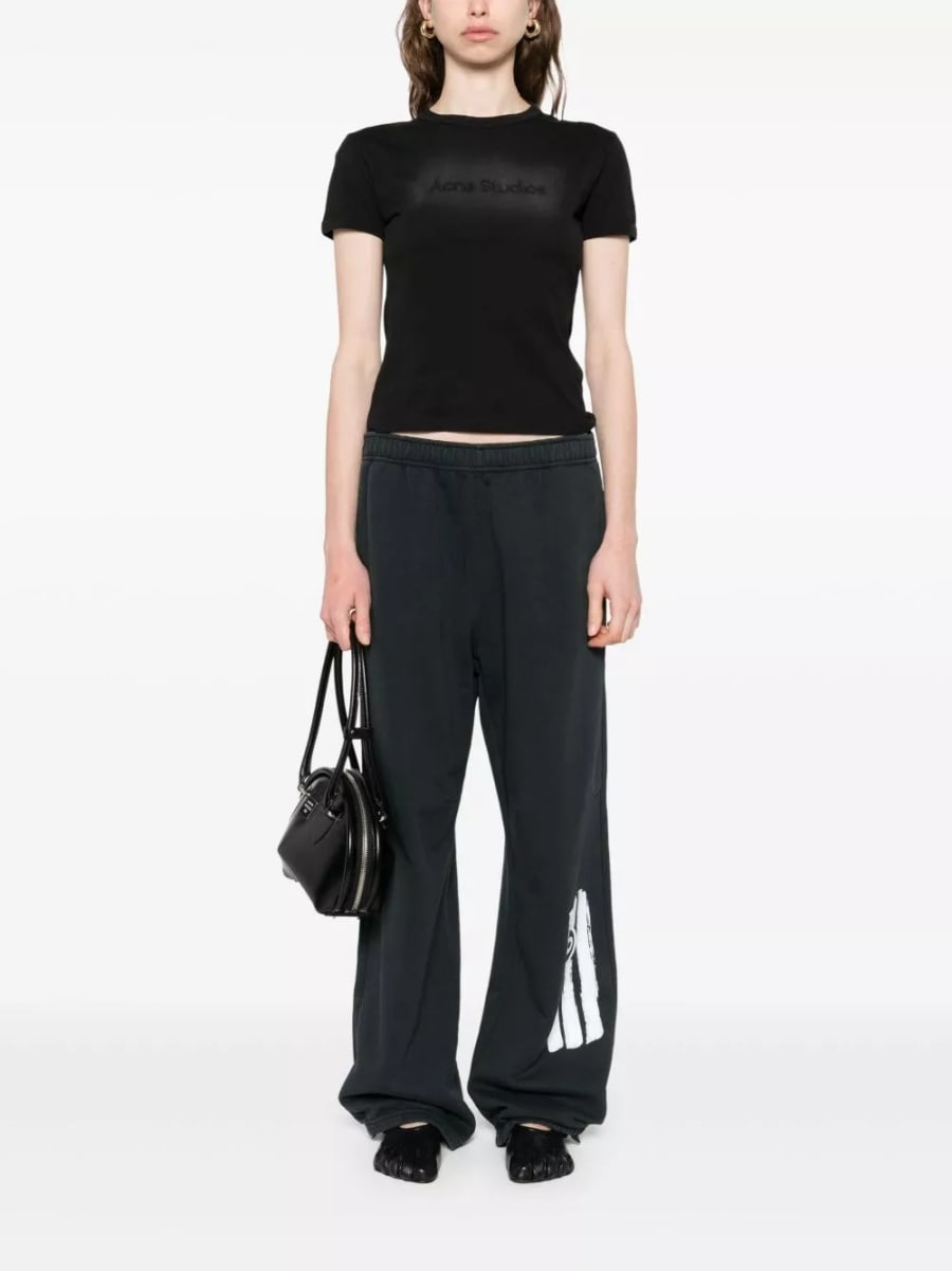 MM6 Maison Margiela Pantaloni in cotone con logo, view 5