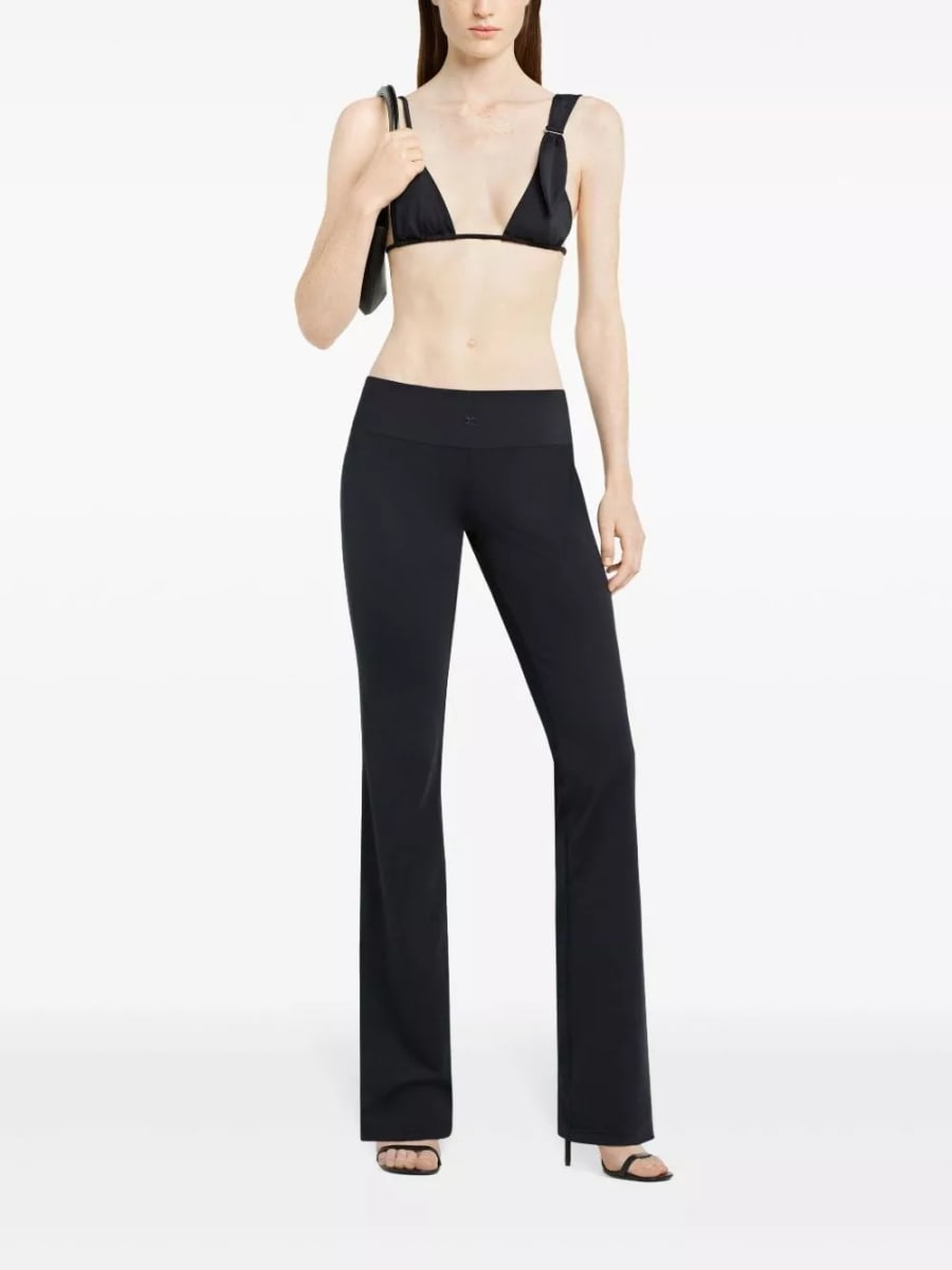 Courrèges Pantaloni in nylon scuba, view 3