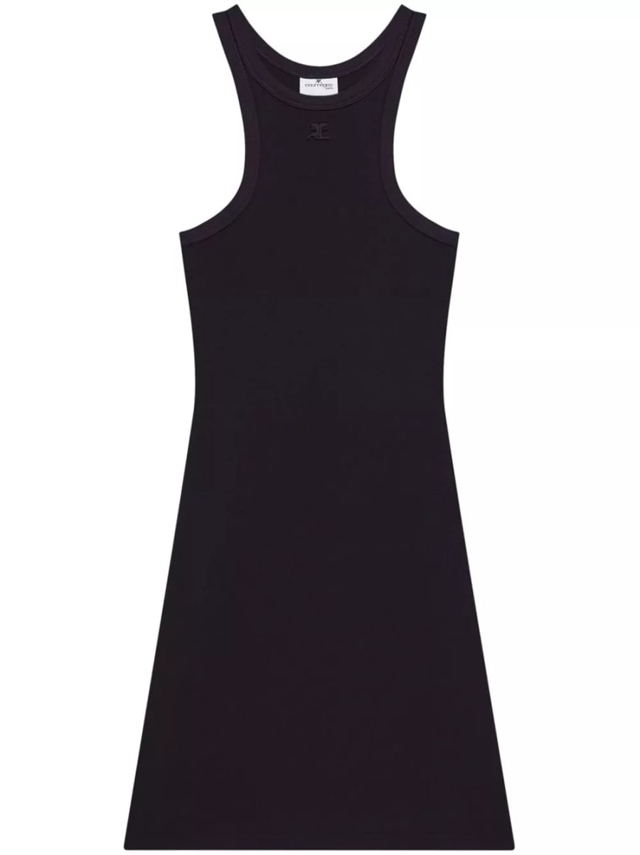 Courrèges Abito mini in cotone Scuba