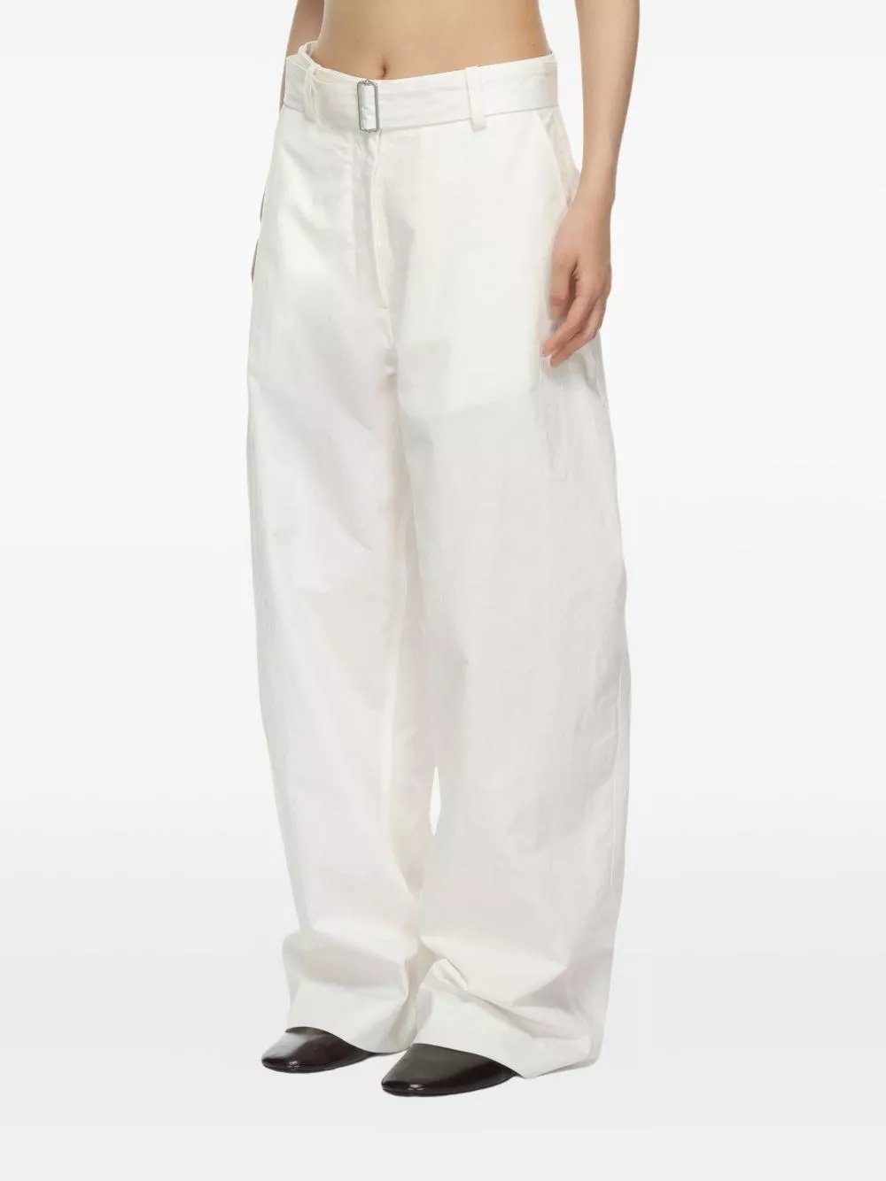 Studio nicholson Pantaloni in cotone a gamba rotonda, view 2