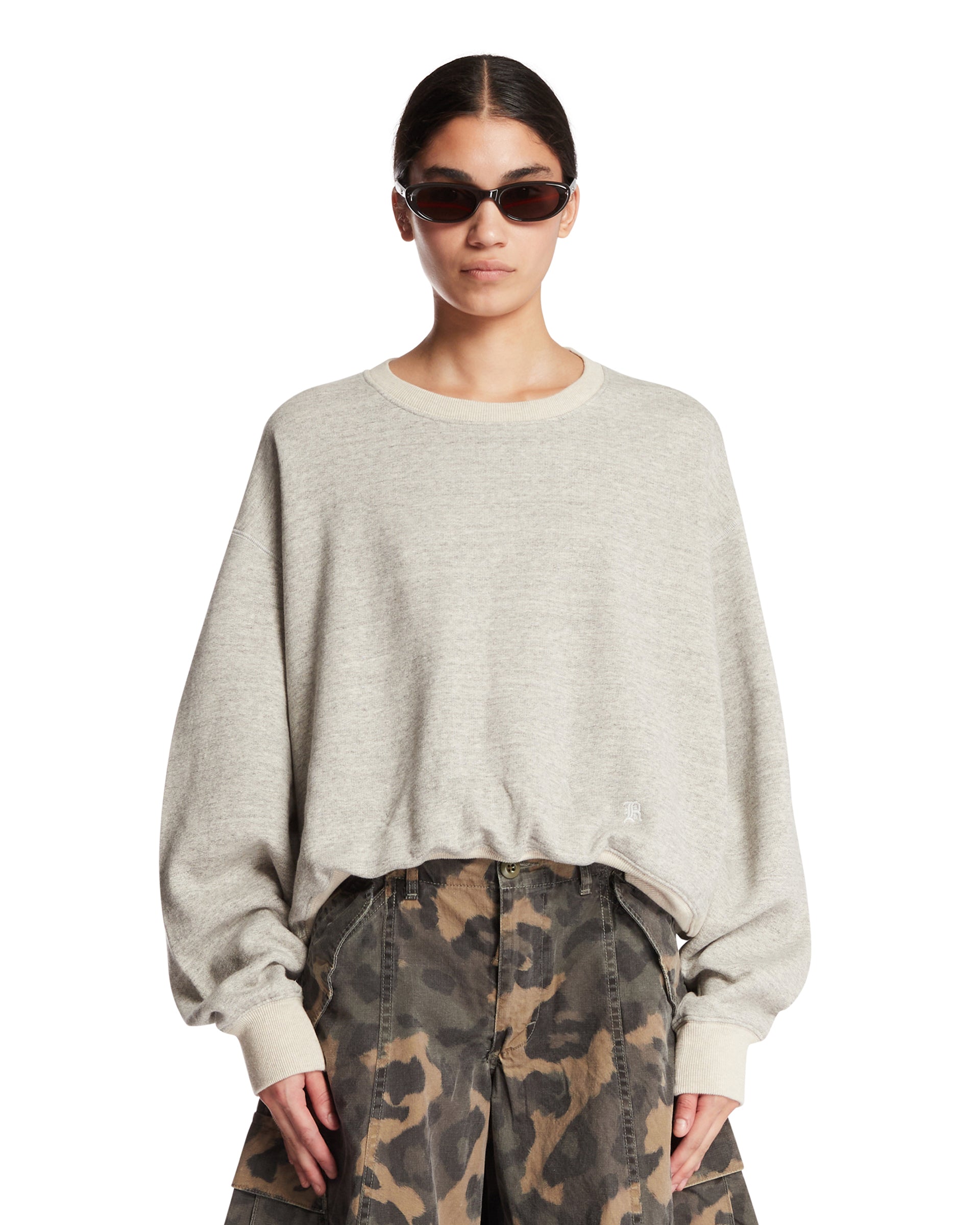 R13 Felpa New York In Cotone Grigia