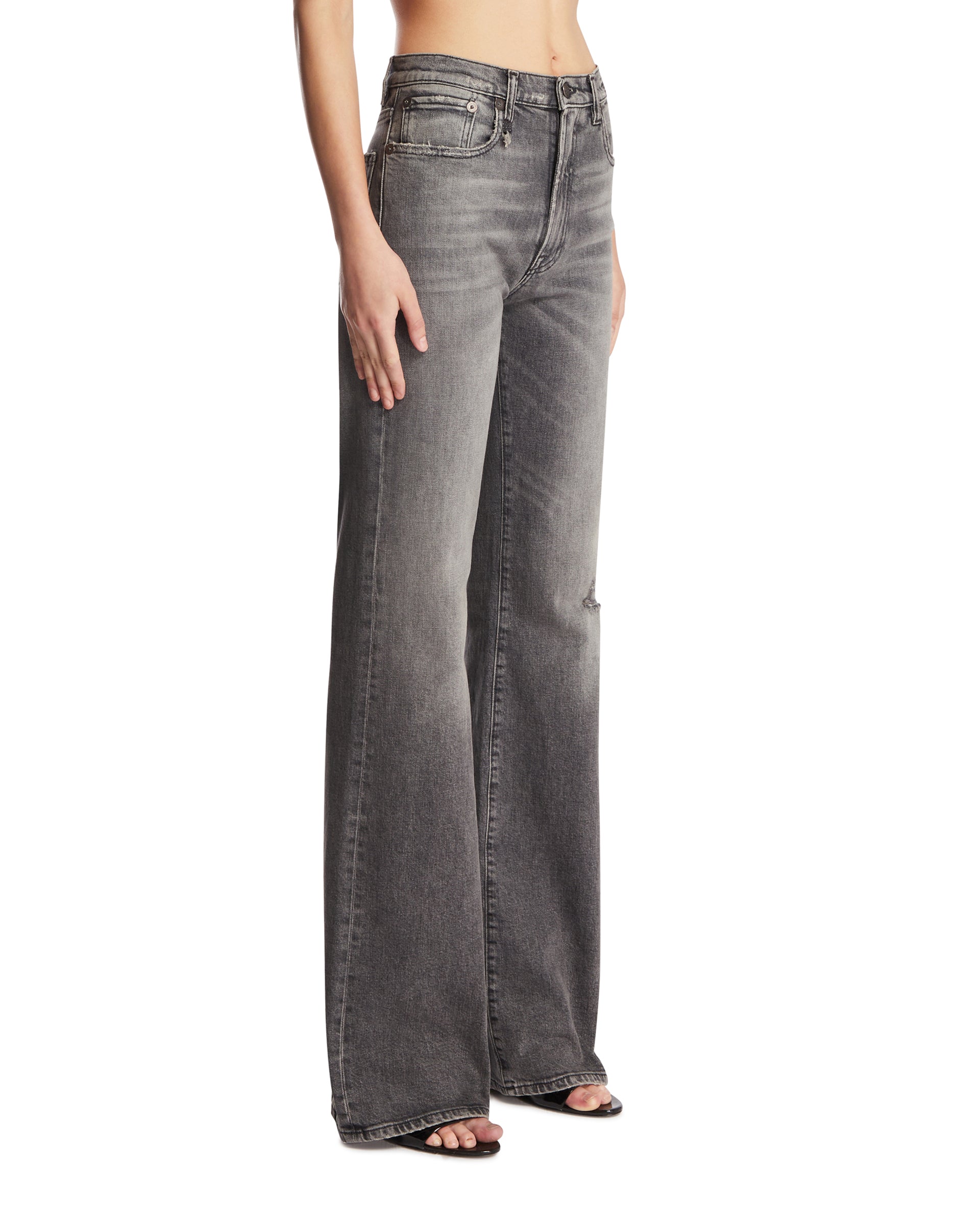 R13 Jeans A Cinque Tasche Jane Neri, view 2