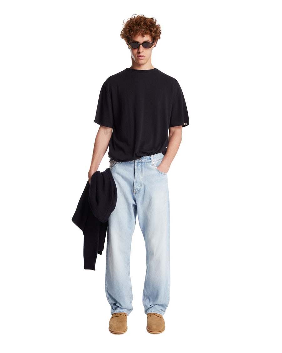 STUDIO NICHOLSON Jeans Riso 90's Bleached Wash Azzurri, view 3