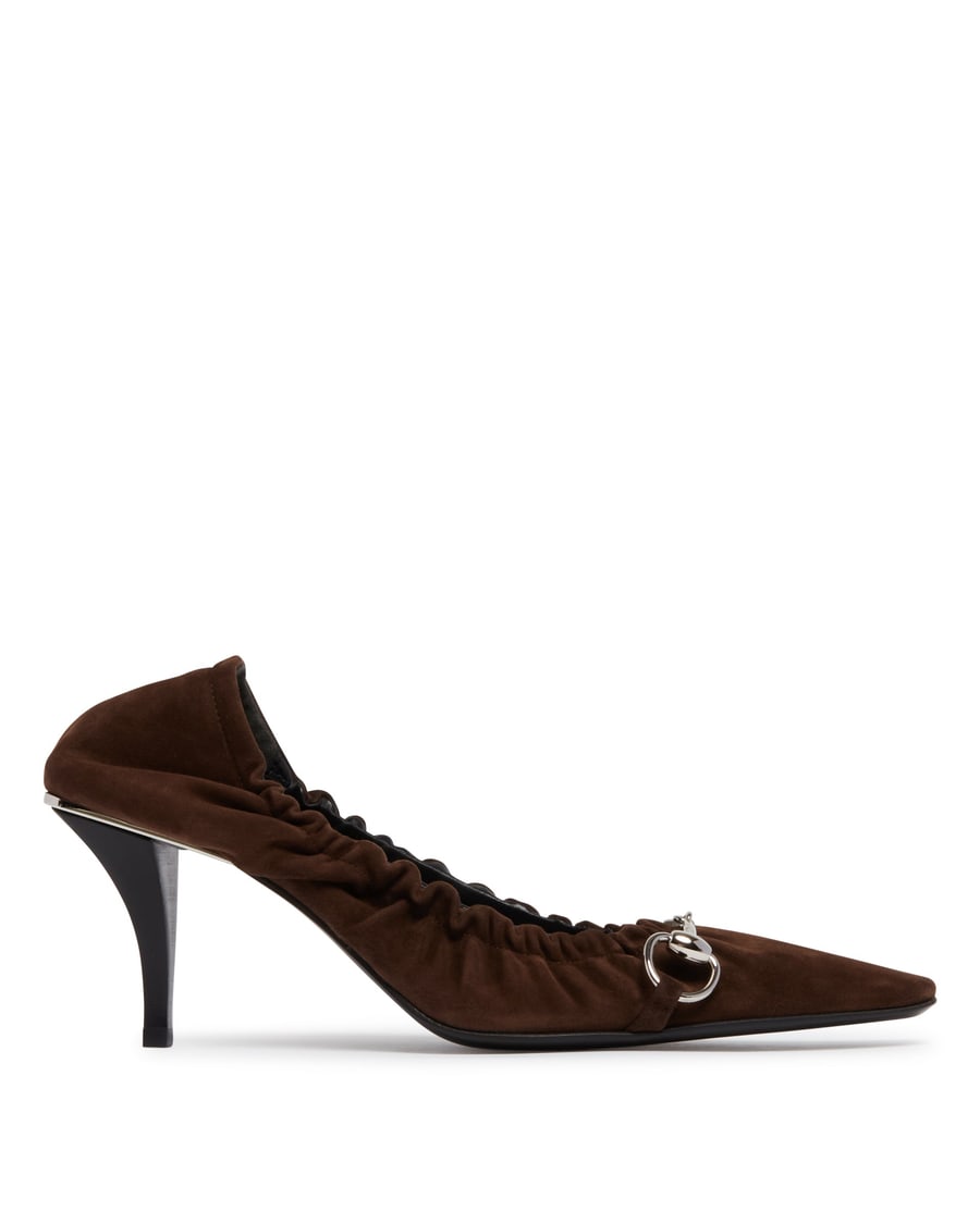 Gucci Decollete Vittoria Con Elastico Marroni