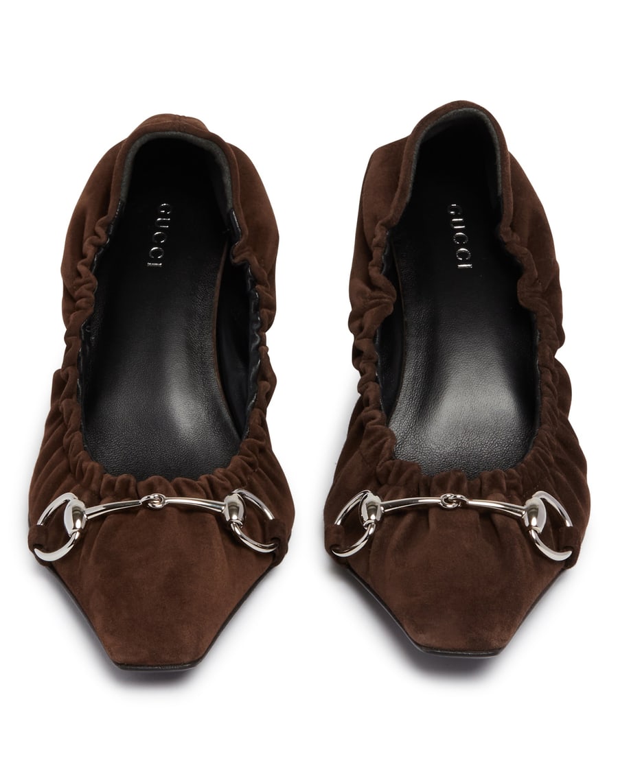 Gucci Decollete Vittoria Con Elastico Marroni, view 4