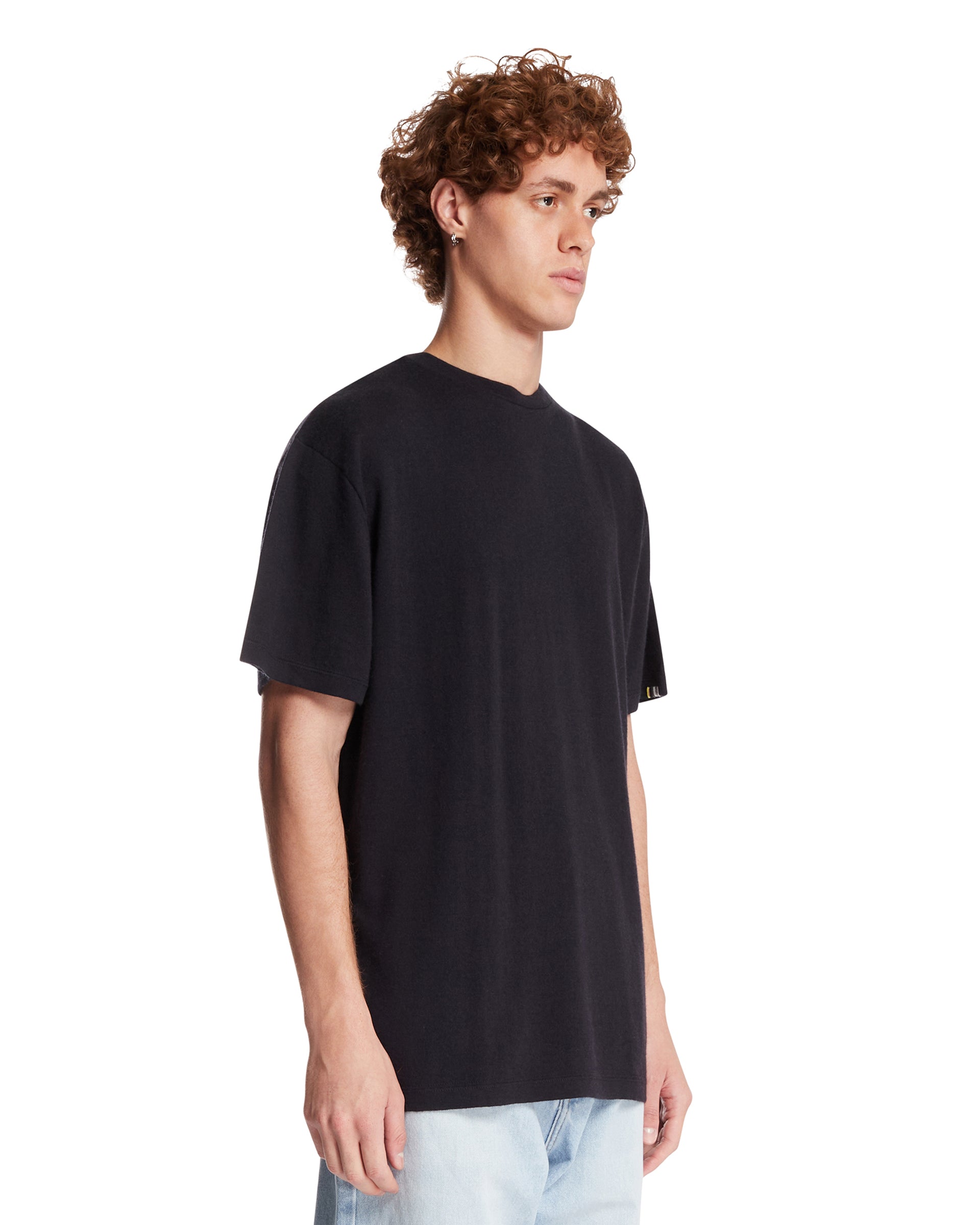 EXTREME CASHMERE T-Shirt In Cotone E Cashmere Blu, view 2