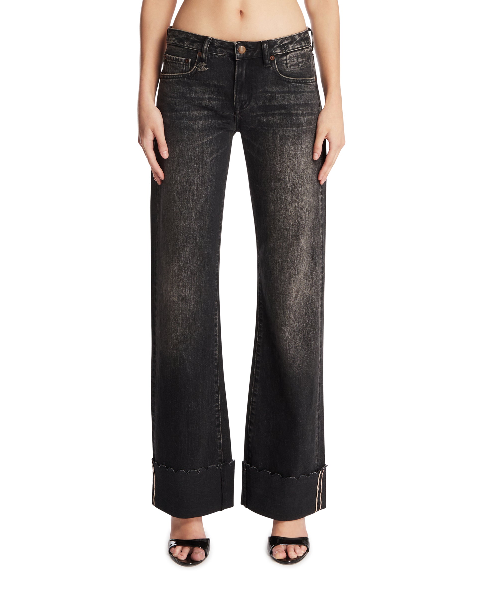 R13 Jeans Con Risvolto Neri