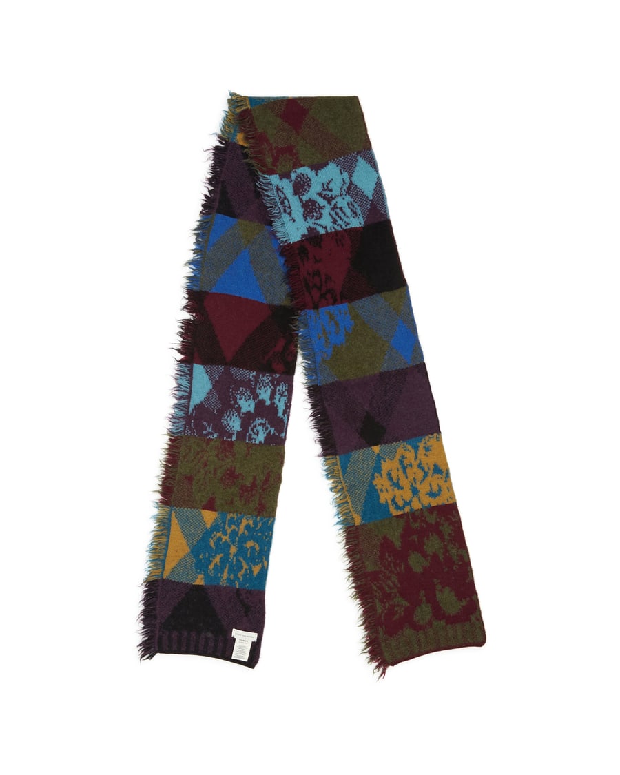 Dries Van Noten Sciarpa In Lana Multicolore, view 3