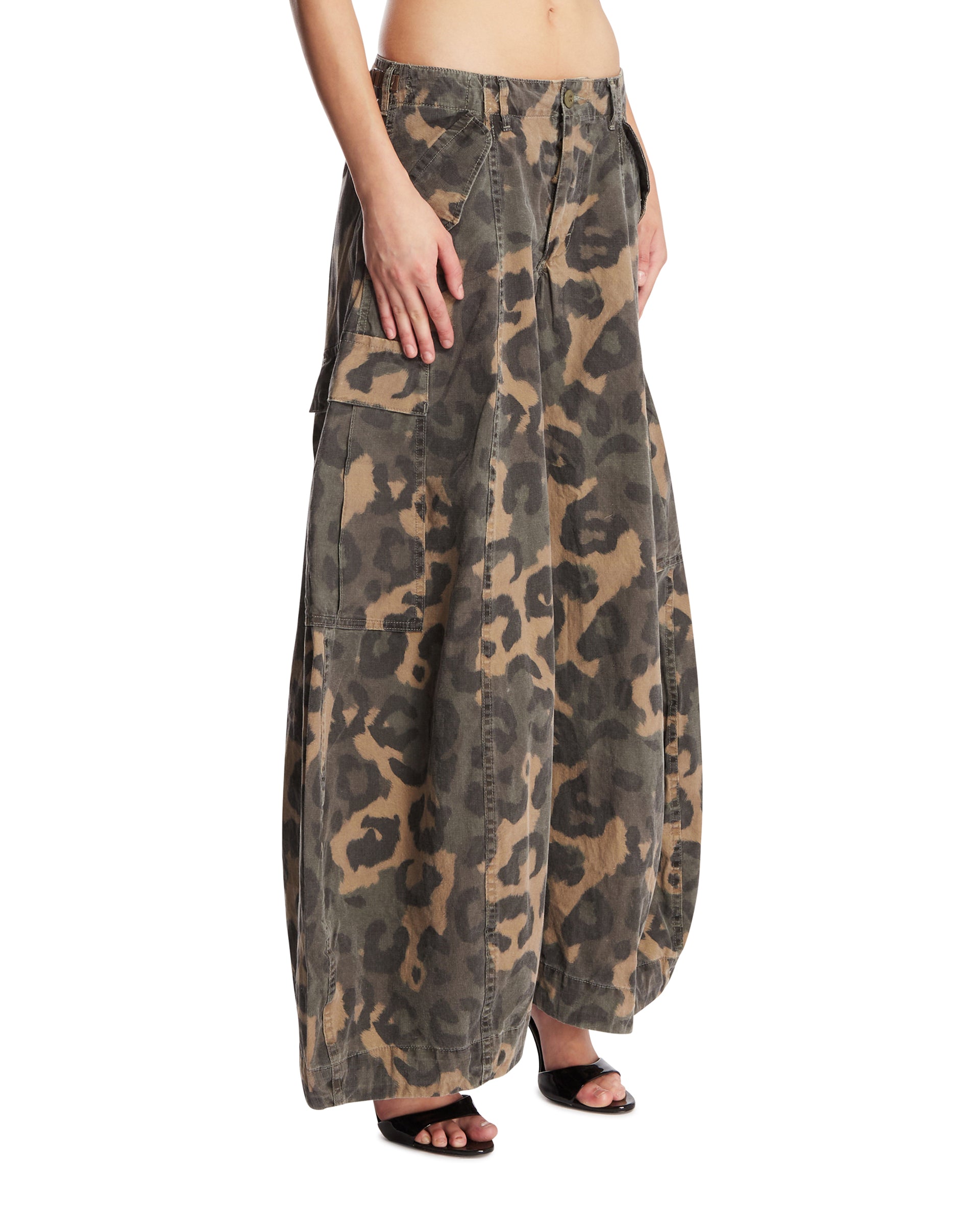 R13 Pantaloni Balloon Animalier Verdi, view 2