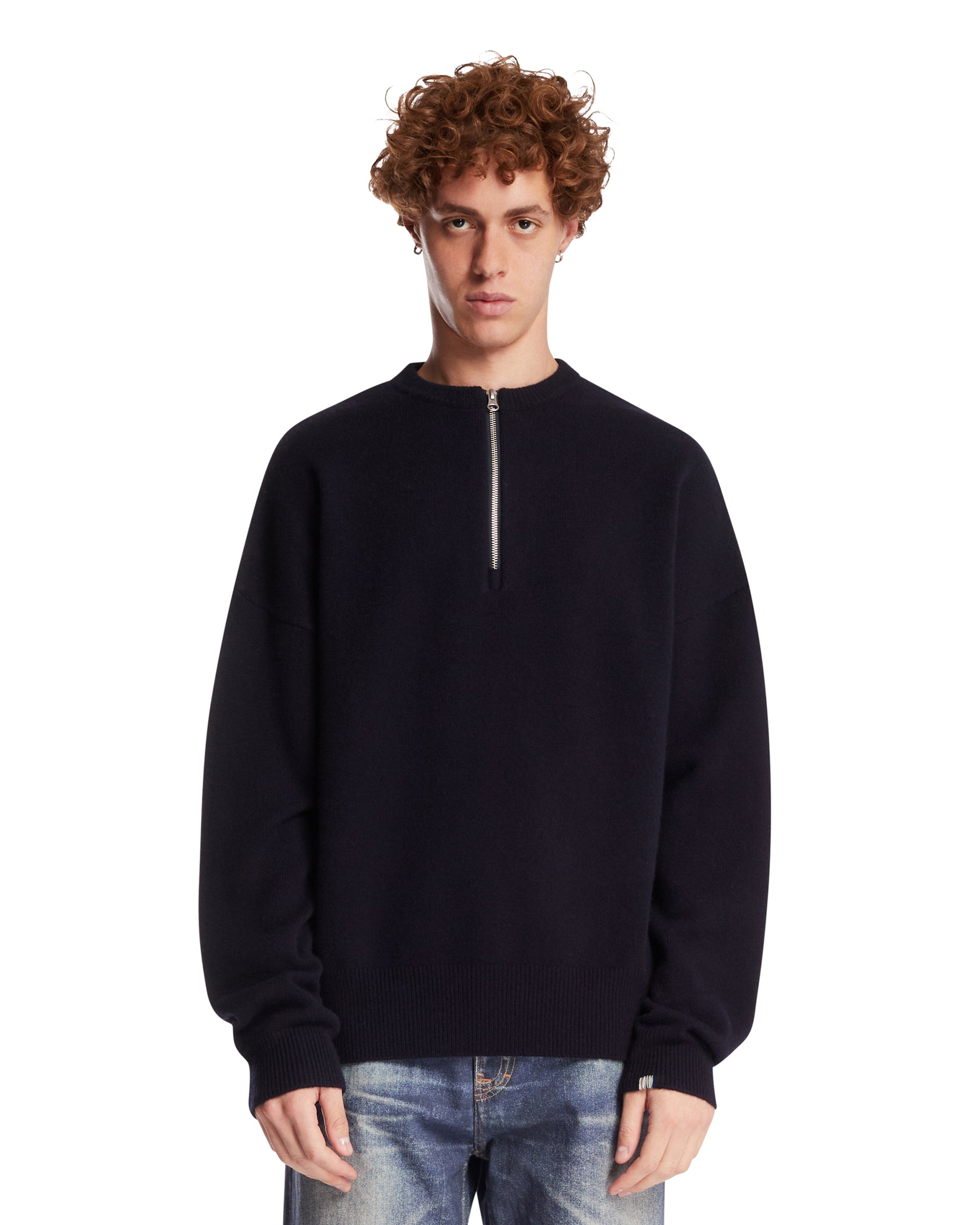 EXTREME CASHMERE Maglione Girocollo Con Zip Blu