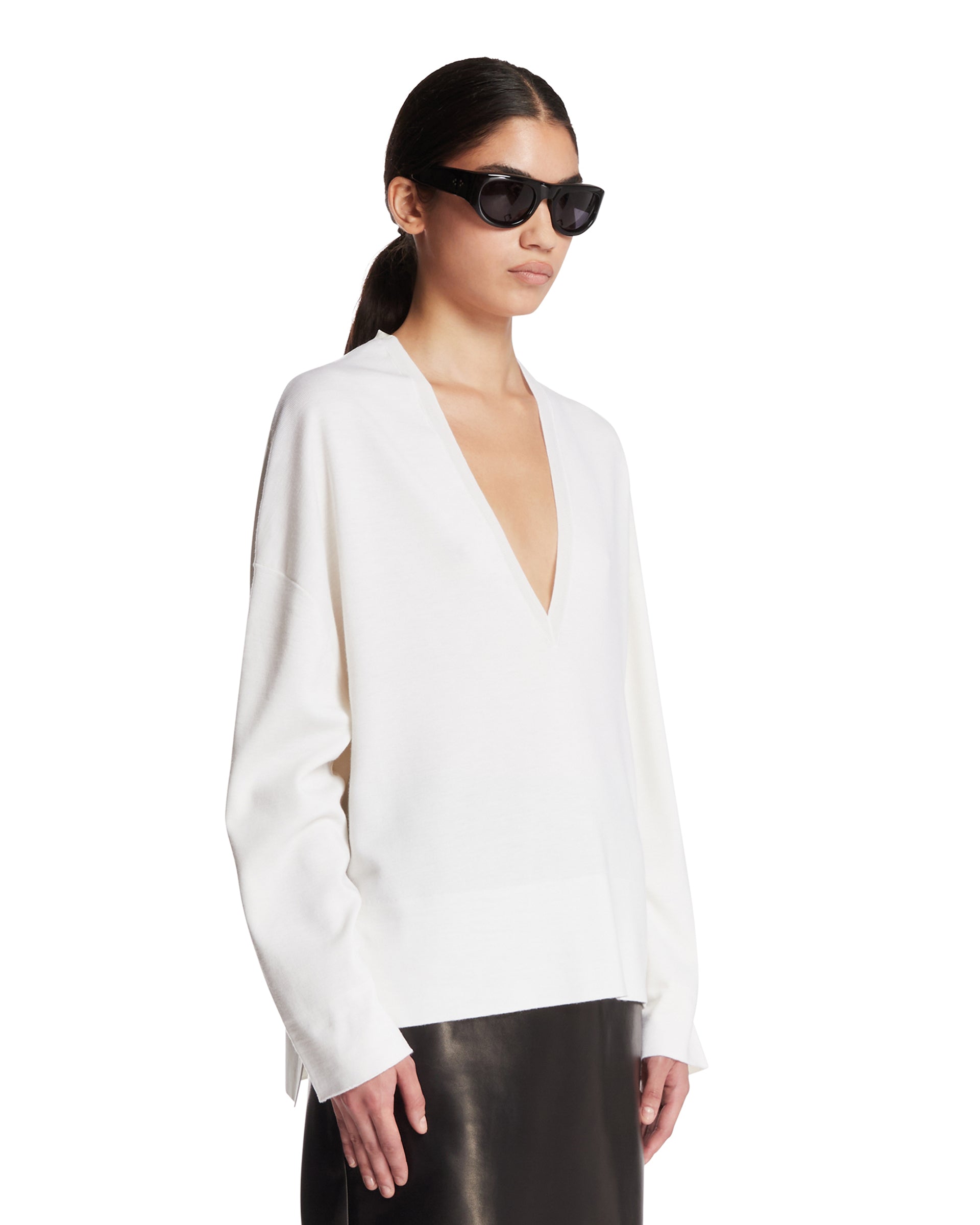 Tom Ford Maglione In Lana Bianco, view 2